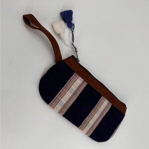Nena & Co. Navy and Brown Wristlet
